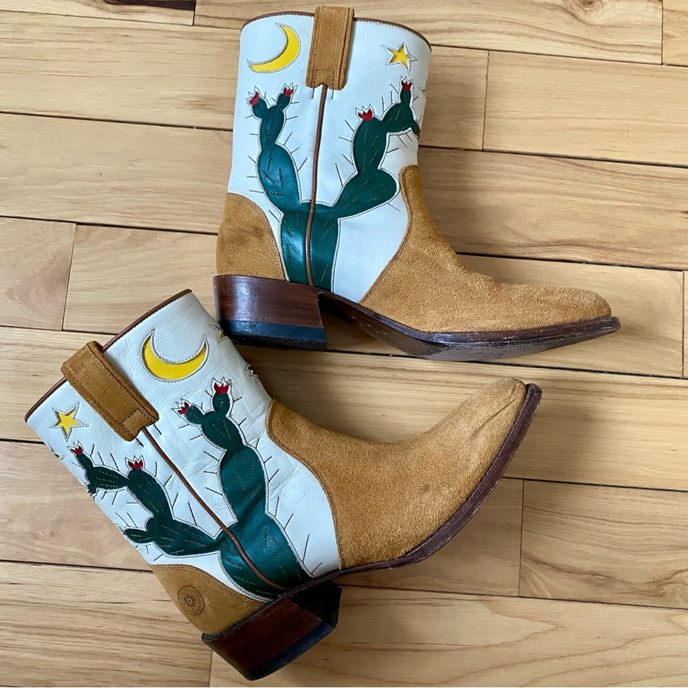 Ranch Road Cactus Cowgirl Ankle Boots